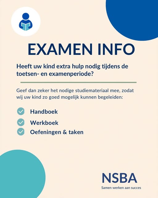 Affiche met examen-info
