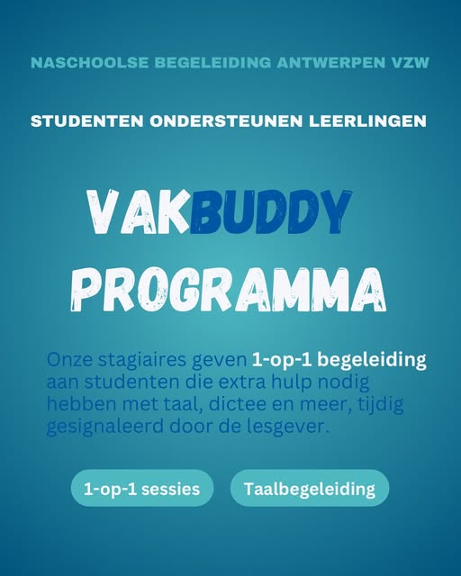 Affiche van het Vakbuddy-programma